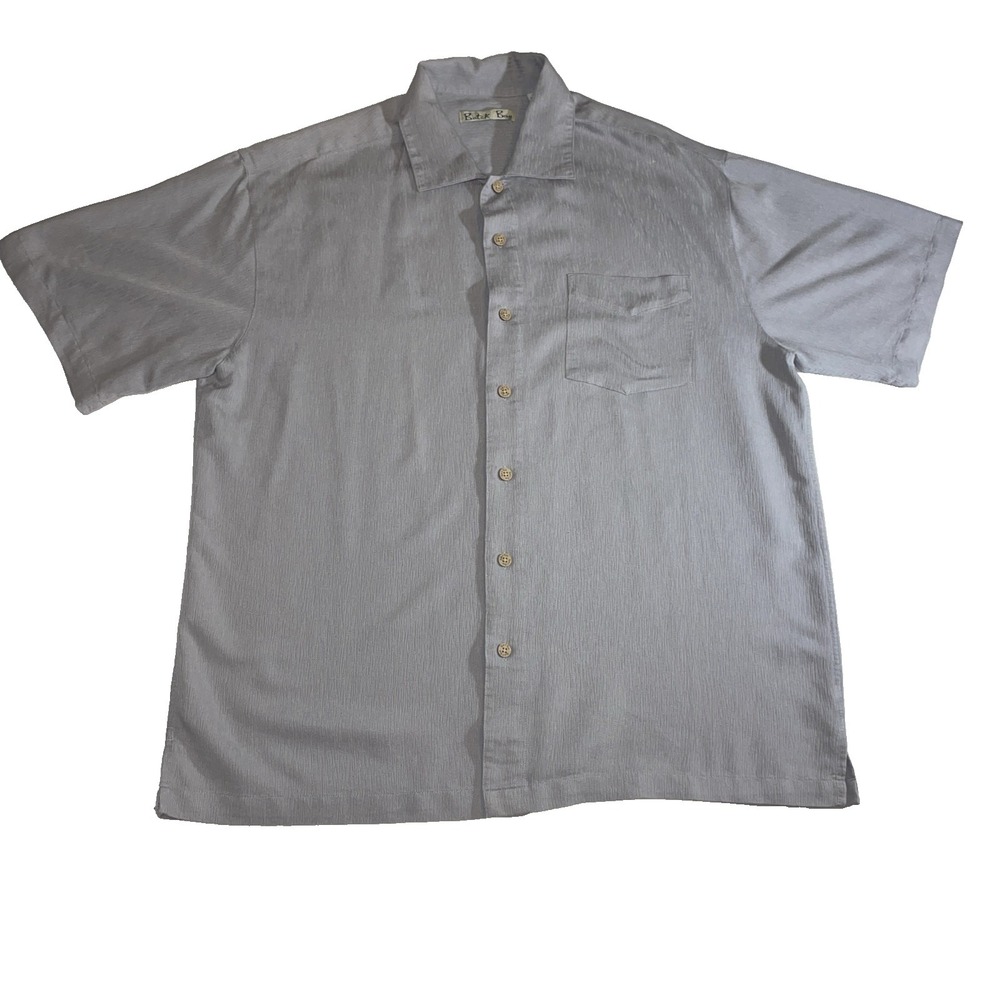 Batick Bay Men's Button Down Short Sleeve Size L